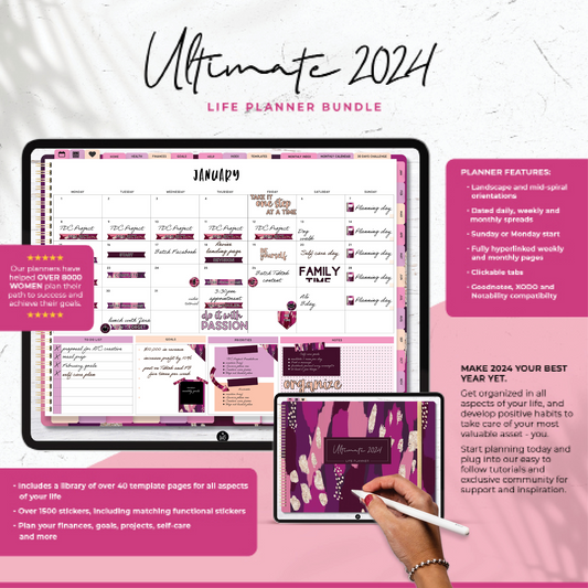 2024 Ultimate Life Planner in Purple Rose Gold