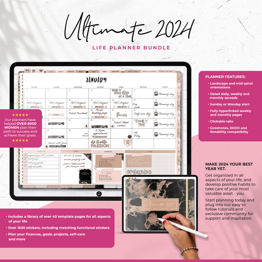 2024 Ultimate Life Planner in Rose Gold