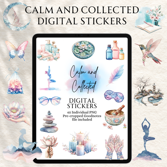 Calm and Collected Digital Stickers