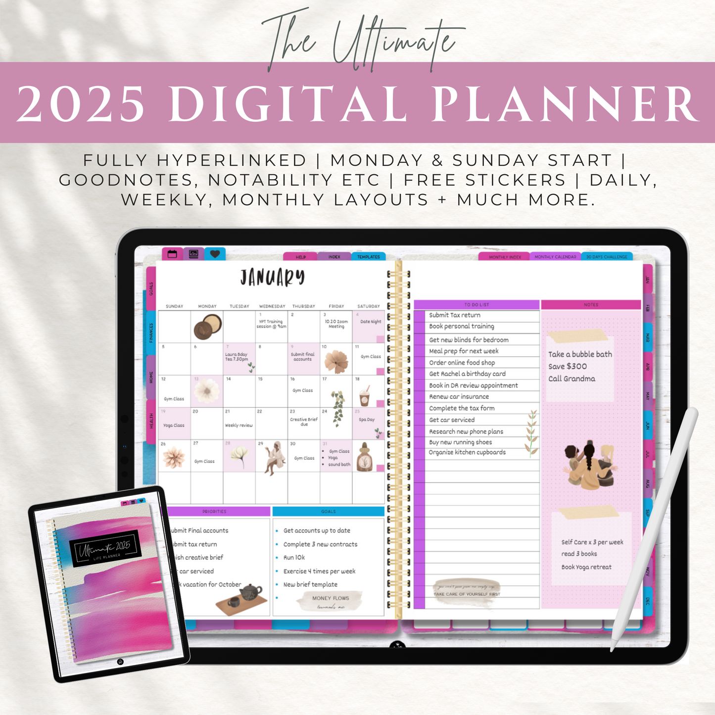 2025 Ultimate Life Planner in Defiant Rainbow