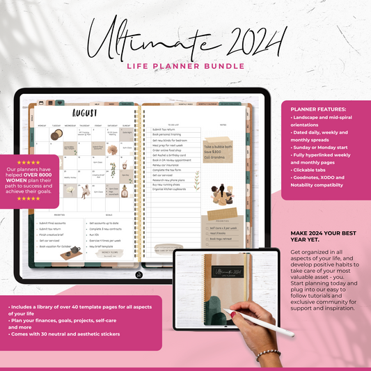 2024 Ultimate Life Planner in Neutral Abstract