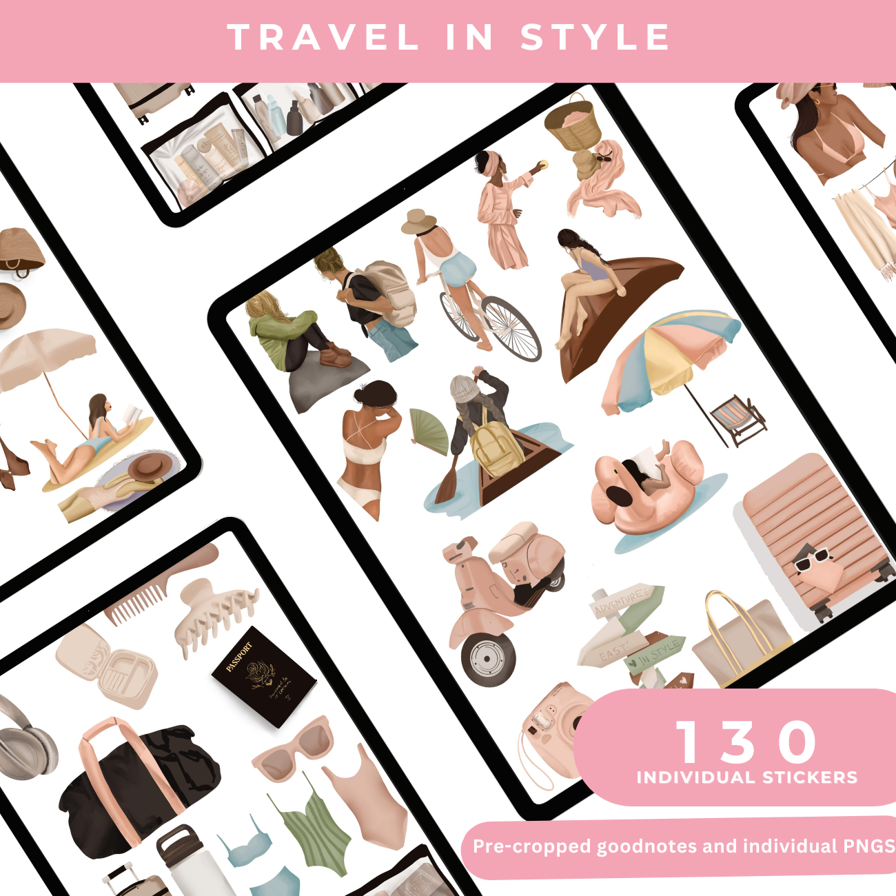 Travel in Style Digital Stickers