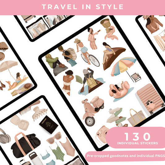 Travel in Style Digital Stickers