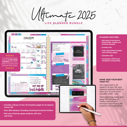 2025 Ultimate Life Planner in Defiant Rainbow