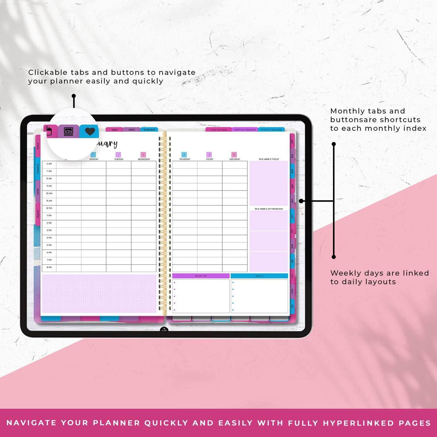 2025 Ultimate Life Planner in Defiant Rainbow