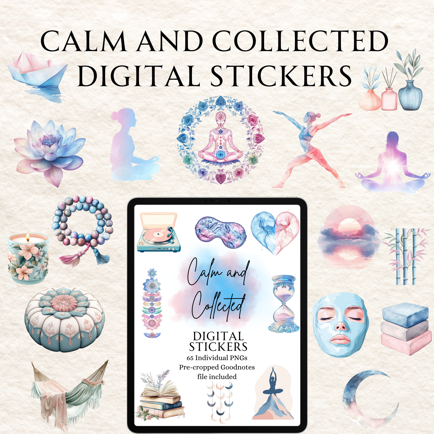 Calm and Collected Digital Stickers