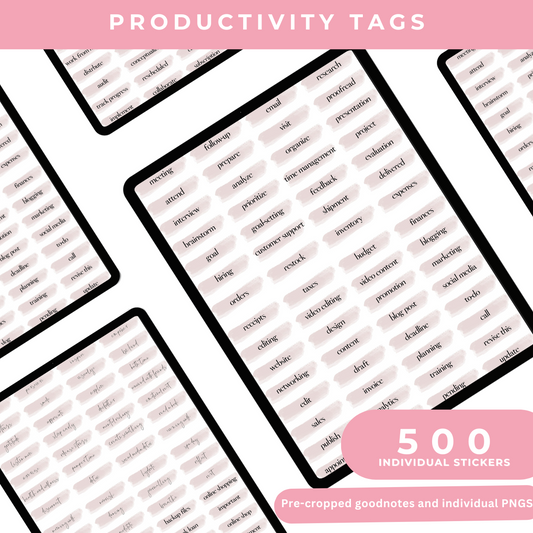 Productivity Tags Digital Stickers