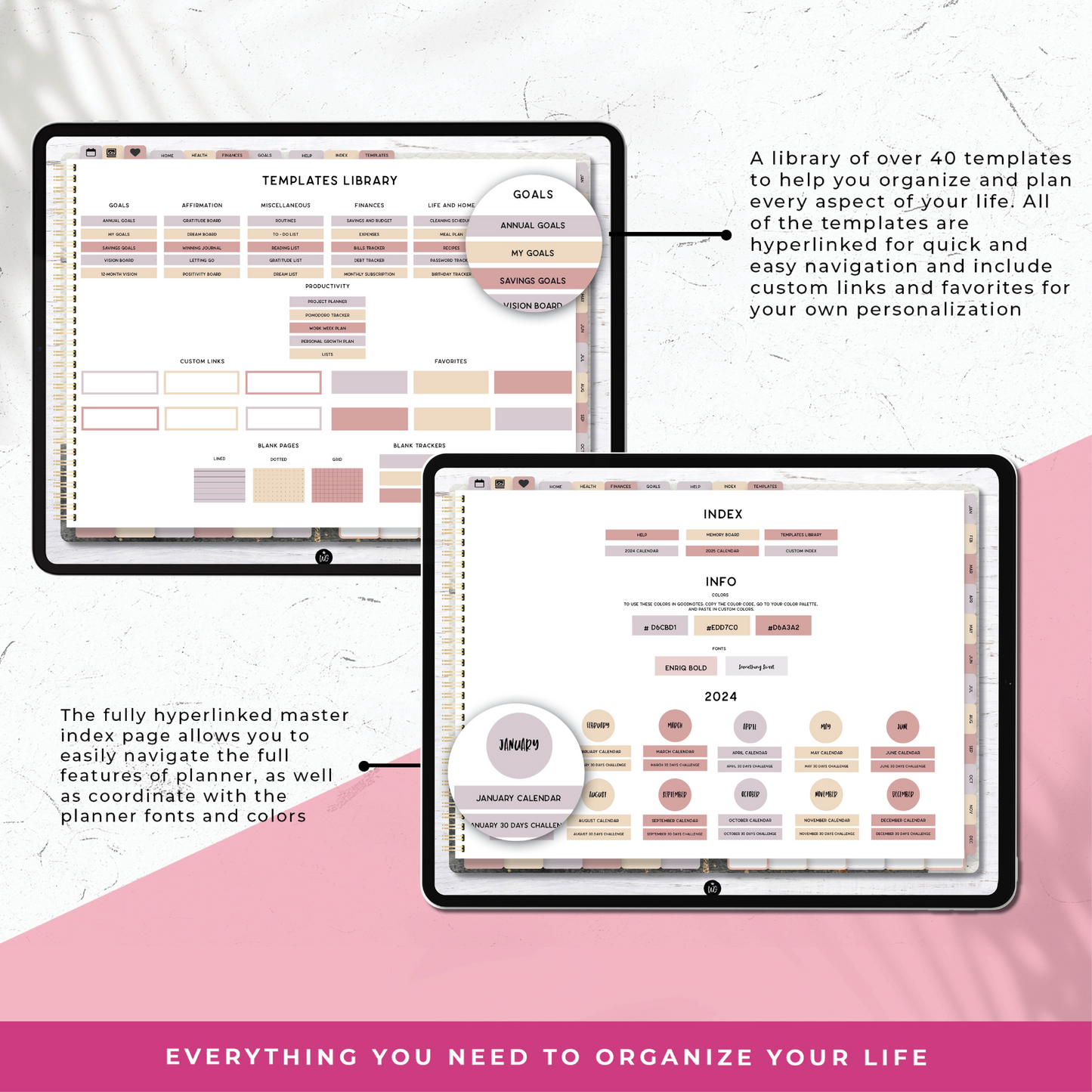 2024 Ultimate Life Planner in Abstract Blush