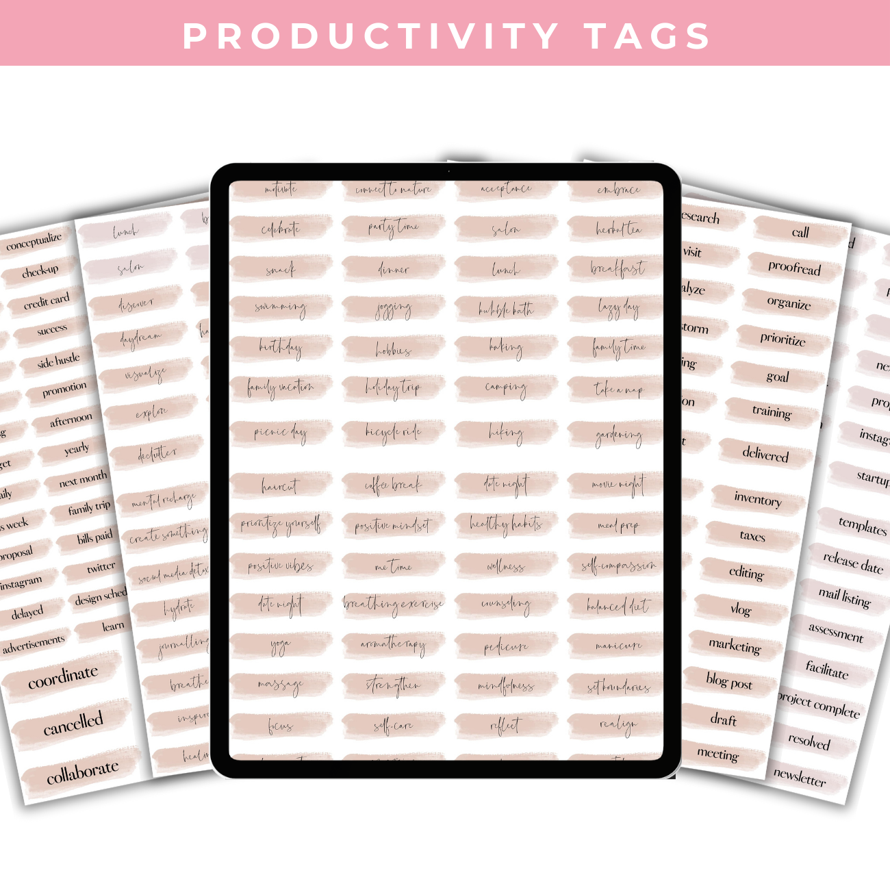 Productivity Tags Digital Stickers