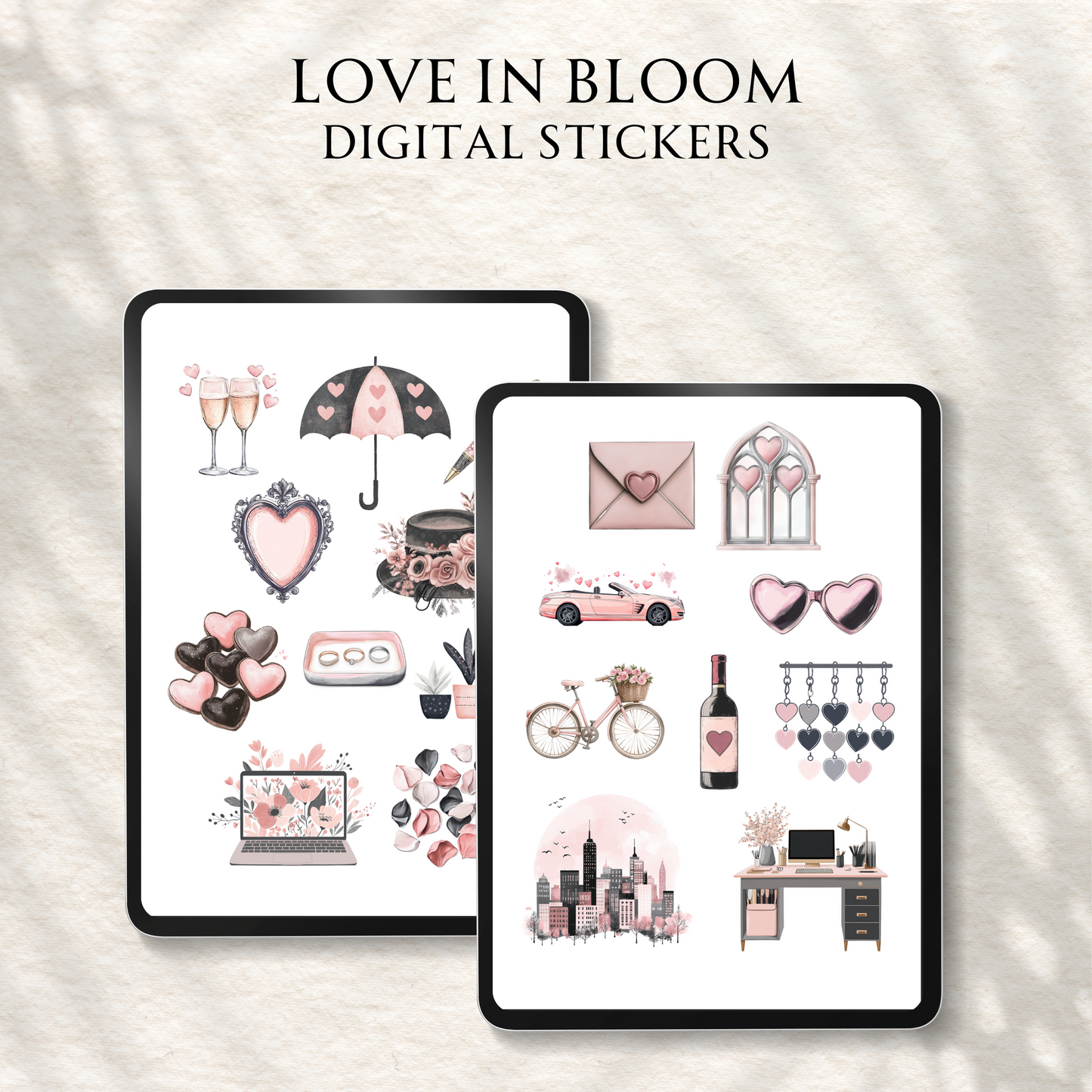 Love in Bloom Digital Stickers