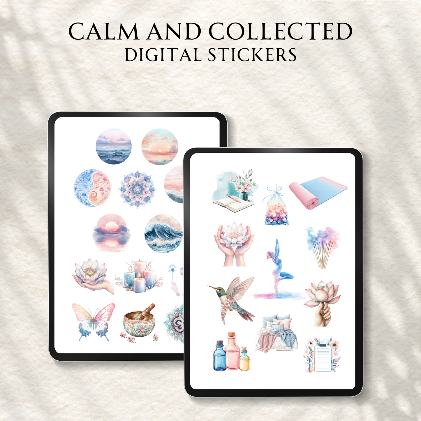 Calm and Collected Digital Stickers