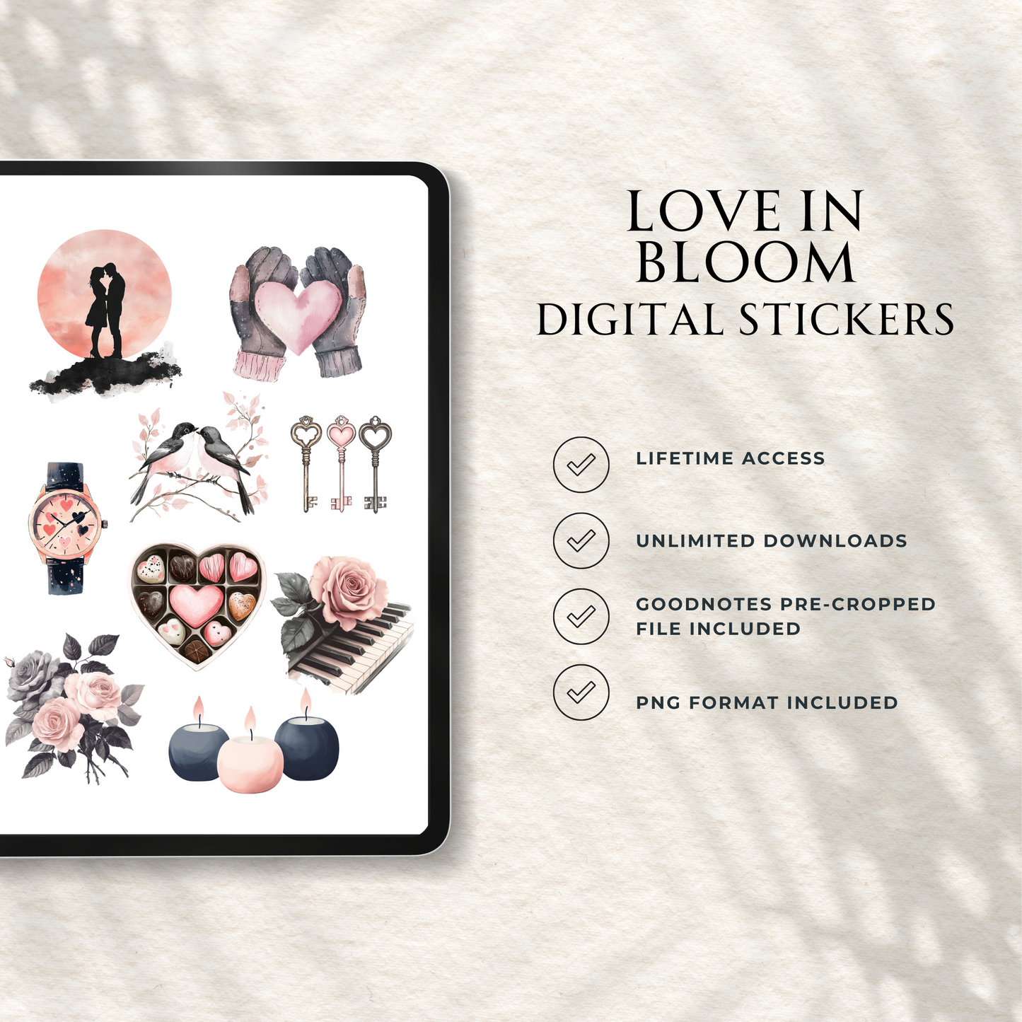 Love in Bloom Digital Stickers