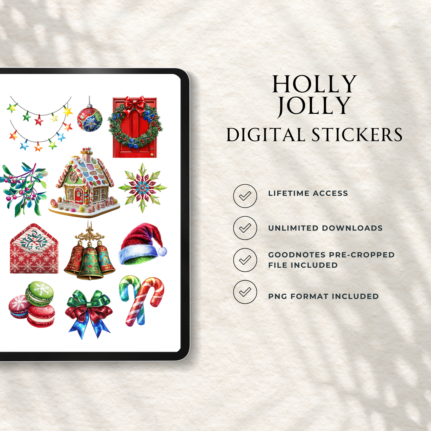 Holly Jolly Digital Stickers