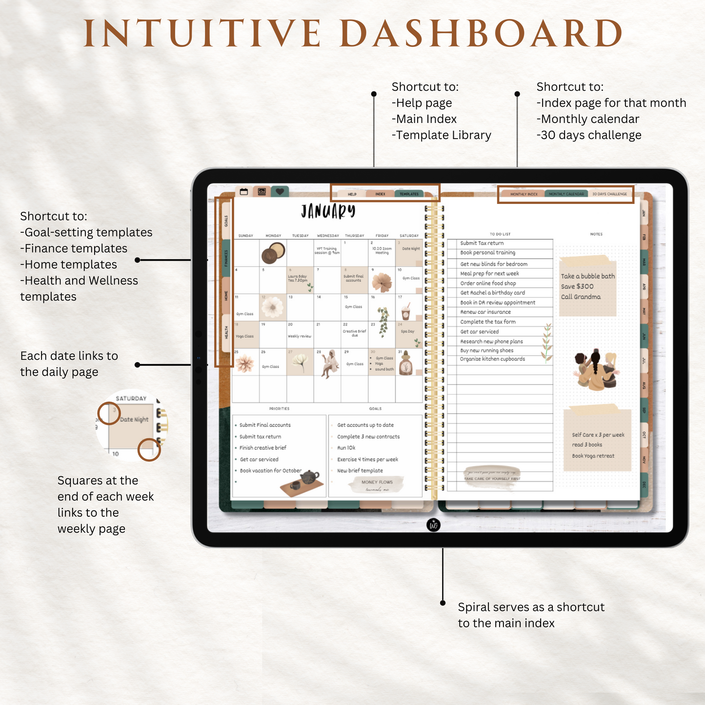 2026 Ultimate Life Planner in Neutral Abstract