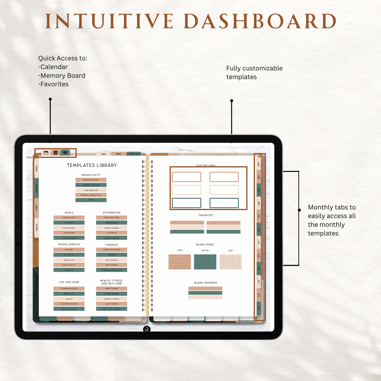 2026 Ultimate Life Planner in Neutral Abstract