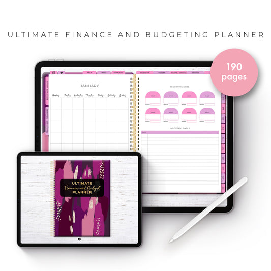 Finance and Budget Planner - Purple Rose Gold