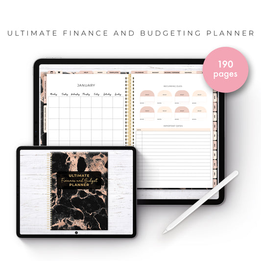 Finance and Budget Planner - Rose Gold