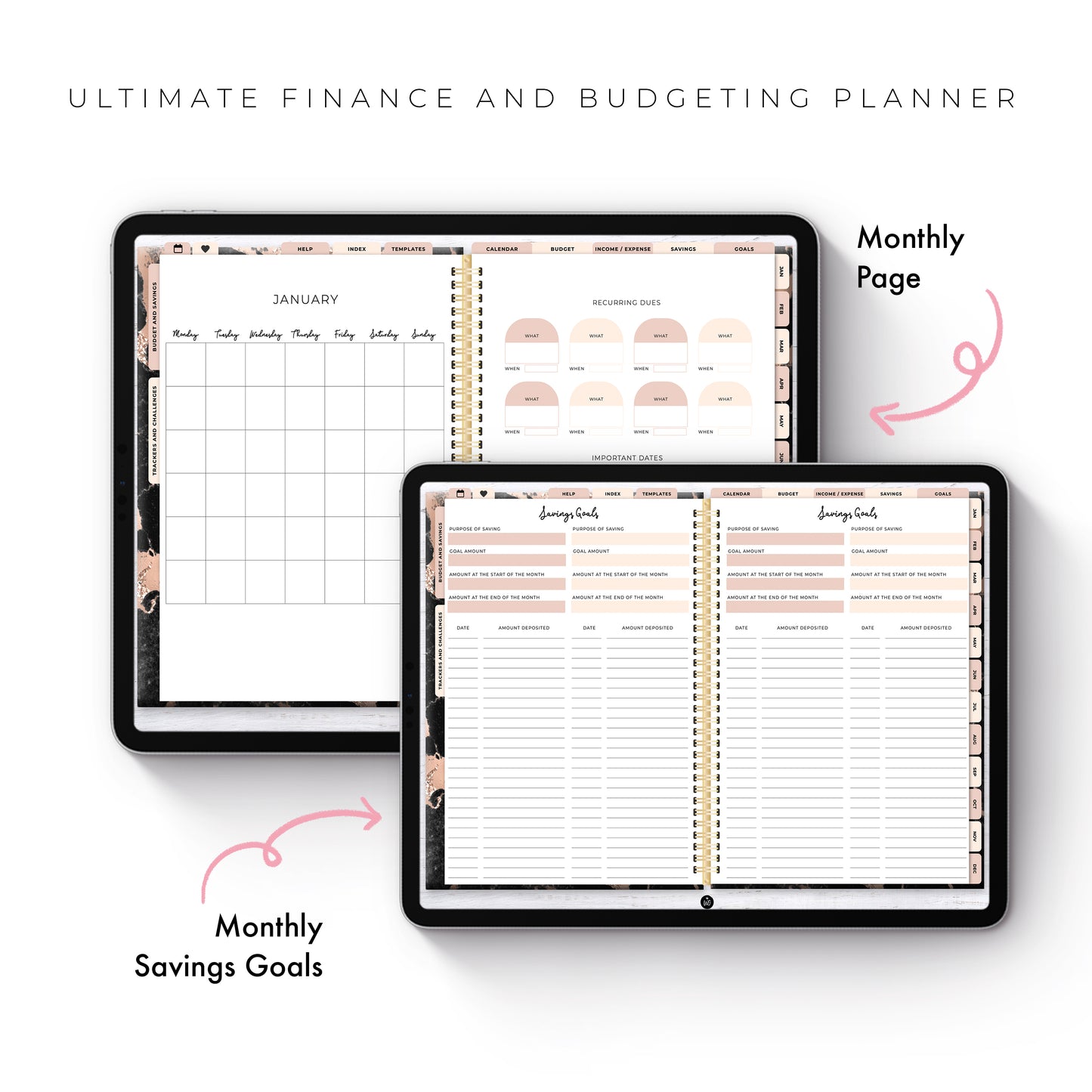 Finance and Budget Planner - Rose Gold