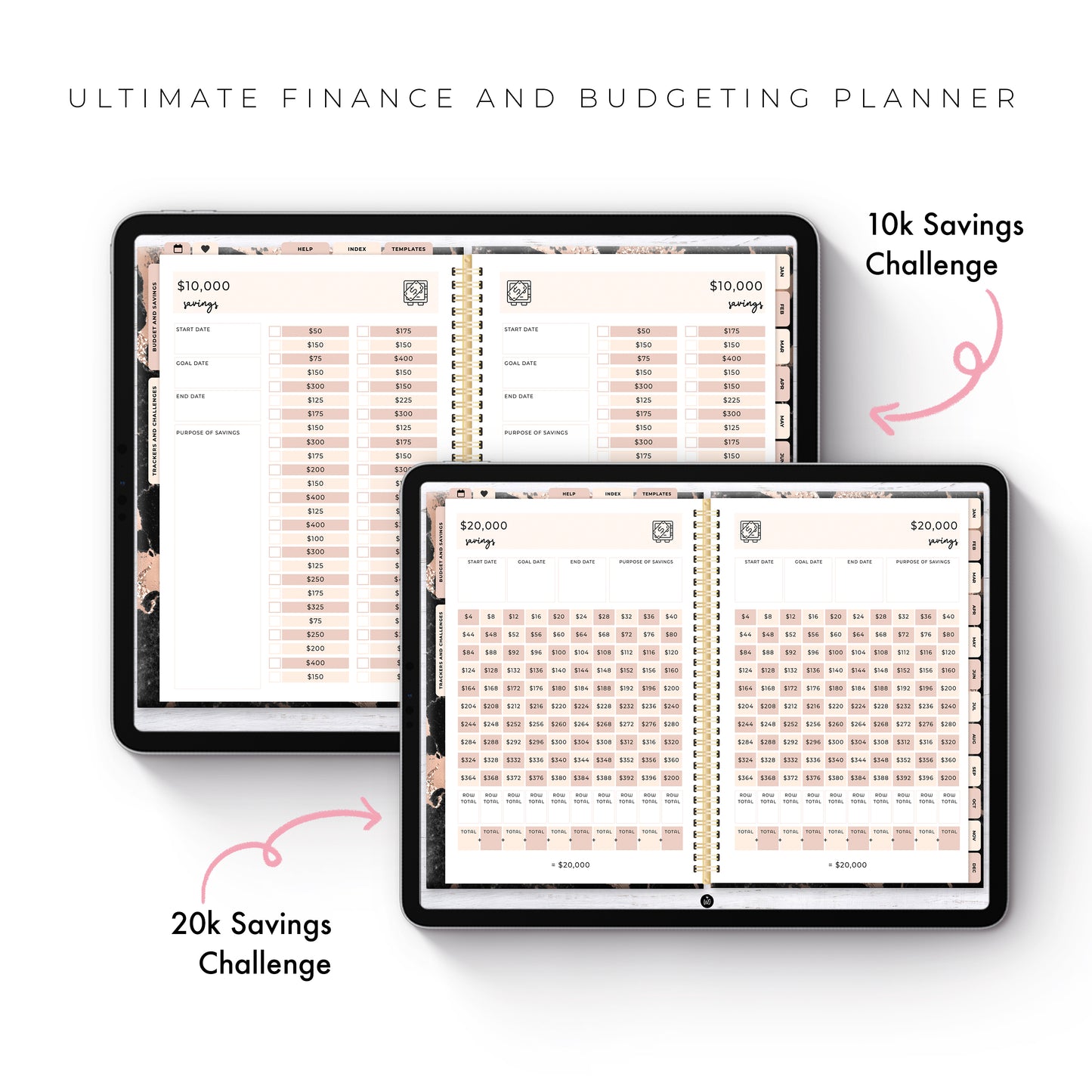 Finance and Budget Planner - Rose Gold