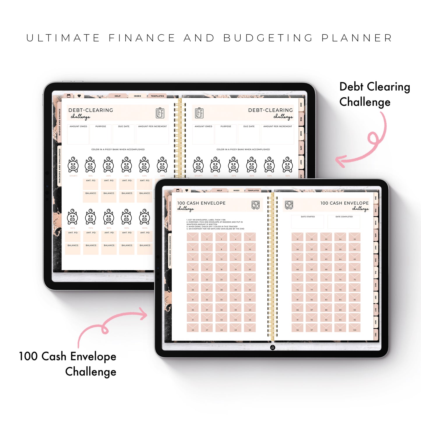 Finance and Budget Planner - Rose Gold