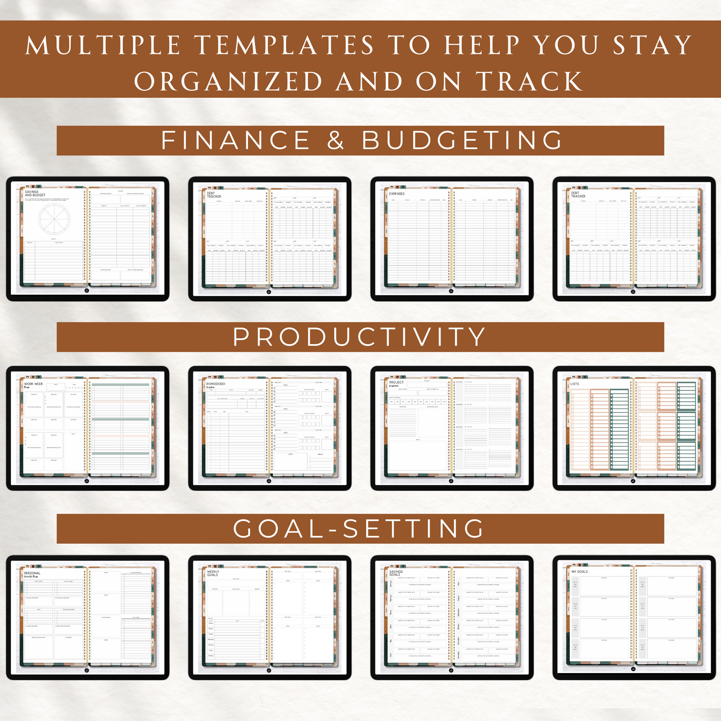 2026 Ultimate Life Planner in Neutral Abstract