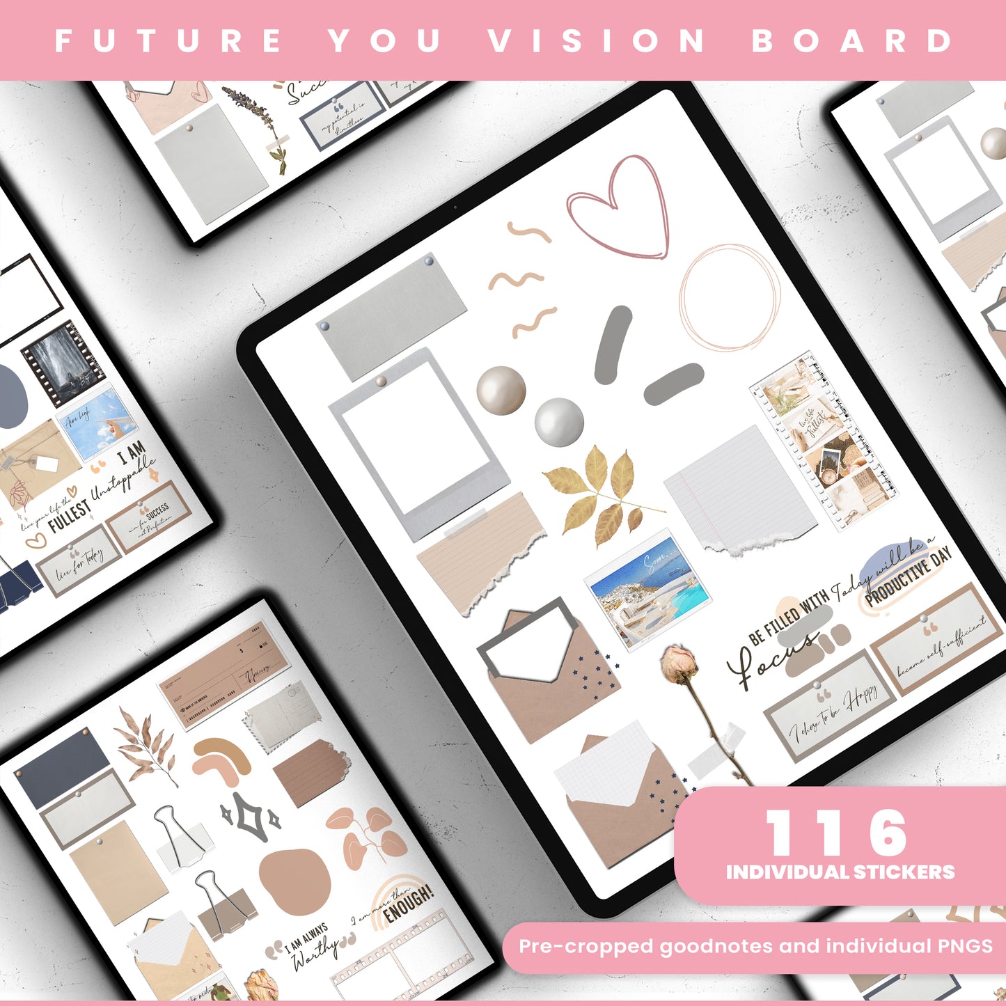 Future You Vision Board Digital Stickers