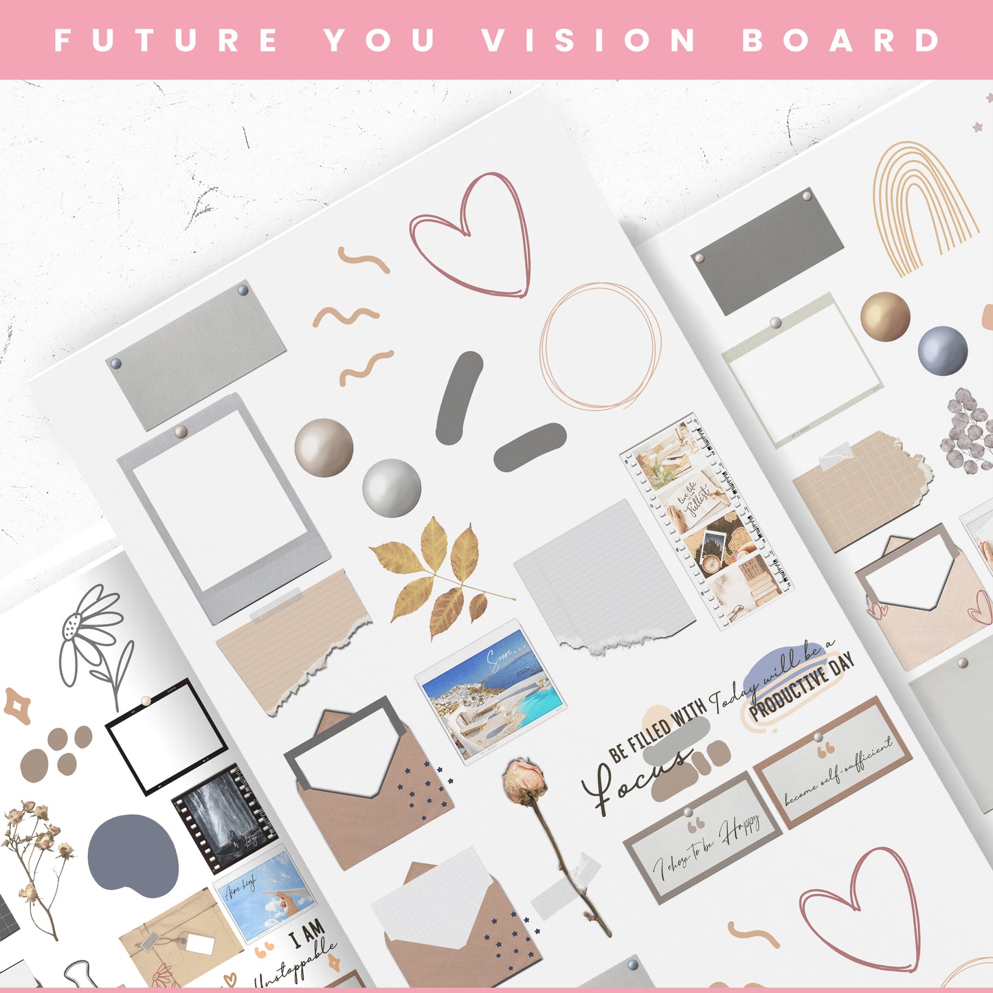 Future You Vision Board Digital Stickers