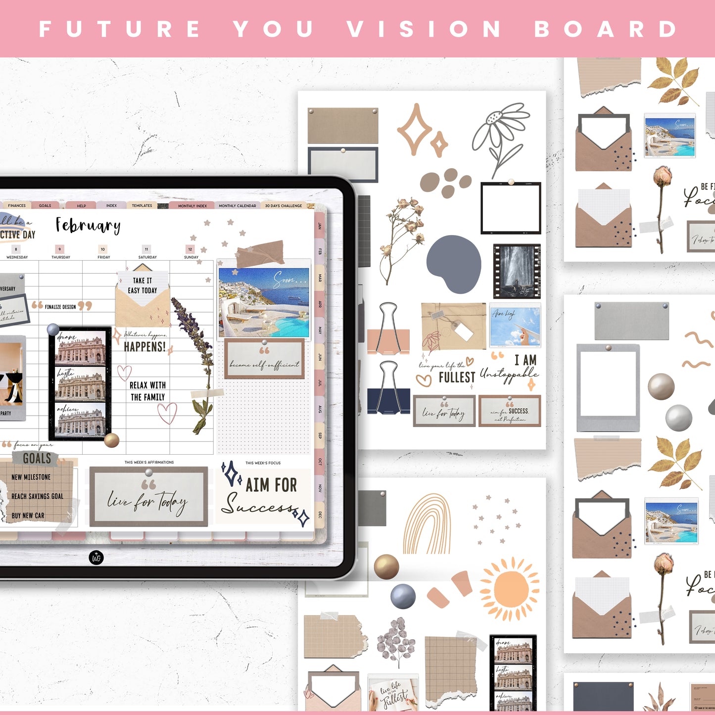 Future You Vision Board Digital Stickers